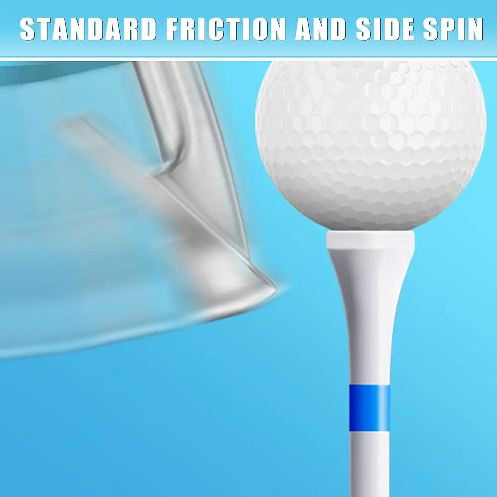 CHAMPKEY Premium Wood Golf Tees 200 Count - 3 Line Marking System Golf Wood Tees - Achieve Consistent and Long Distance Shot