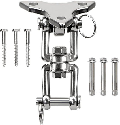 Stainless Steel 304 Heavy Bag Swing Hanger with 360° Rotation - 1200lb Capacity - Ideal for Punching Bag Ceiling Mount, Hammocks, Yoga, and Porch Swings