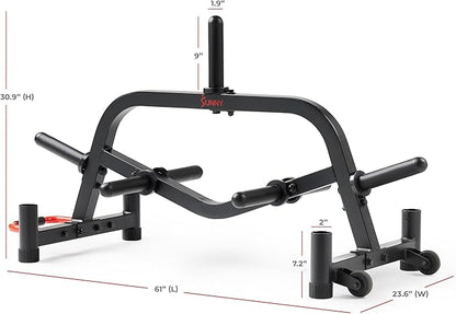 Sunny Health & Fitness Multi-Weight Storage Rack Stand for Dumbbells, Kettlebells, Olympic Weight Plates, Barbell, Medicine Ball