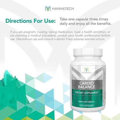 Mannatech CardioBALANCE®, Formulated with Folic Acid, L-Arginine & CoQ10, Vitamin C, Vitamin E, Vitamin B6 & Vitamin B12-90 Capsules.