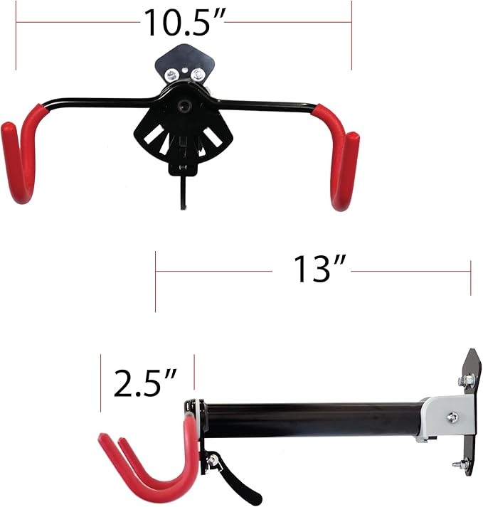 Ibera Wall Mount Hanger, Indoor Bicycle Hook Holder Storage Rack for Home or Garage