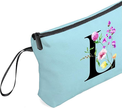 SEAMOON Birthday Friendship Bridesmaid Team Gifts for Employees Women Mom Aunt Daughter Teenage Girl Personalized Make up Cosmetic Bag Travel with Mirror Mothers Day Christmas Graduation L