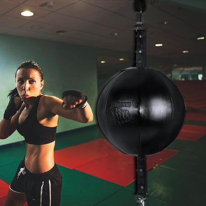 InnoLife Double End Punching Ball Striking Punching Bag Kit, Speed Striking Reflex Kit with Bungee Cords Perfect for Reaction, Agility, and Hand Eye Coordination Training