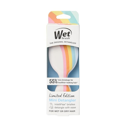Wet Brush Mini Detangler Hair Brush, Rays (Sun Days), Detangling Travel Hairbrush, Ultra-Soft IntelliFlex Bristles Glide Through Tangles with Ease, Pain-Free, All Hair Types