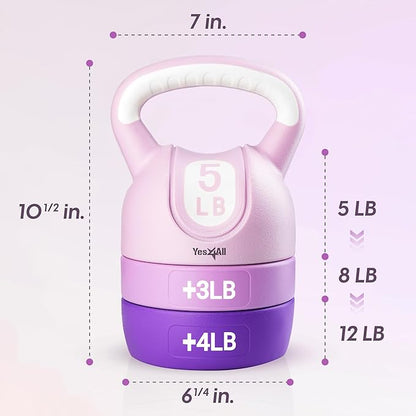 Yes4All Kettlebell Sets - Adjustable Kettlebell Set