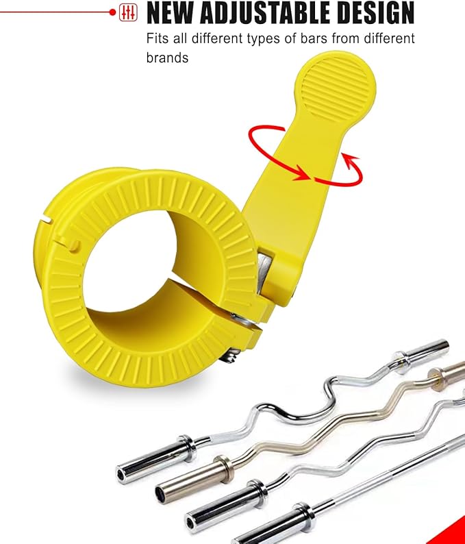 Barbell Clips 2 inch I Multi-Size Adjustable Barbell 1 inch
