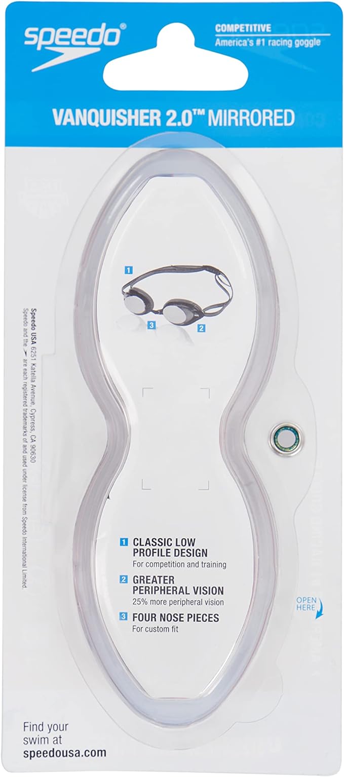 Speedo Unisex-Adult Swim Goggles Mirrored Vanquisher 2.0