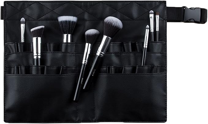 goldwheat Makeup Brush Belt Professional 26 Pockets With Artist Strap, Portable Foldable Cosmetic Pouch For Women