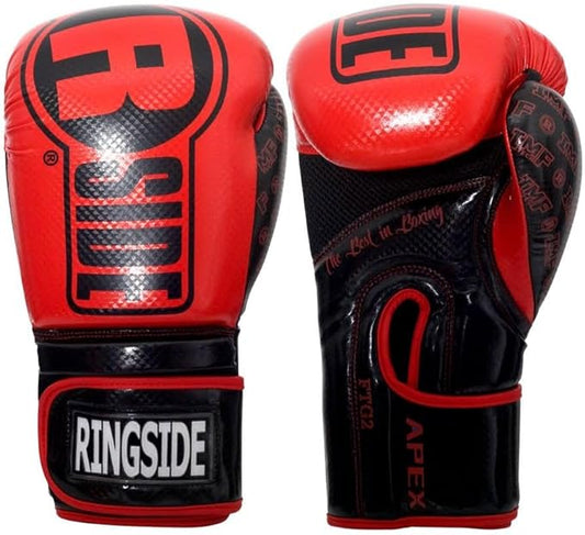 Ringside unisex adult Black/Gold 14 oz glove, Red/Black, 18oz US