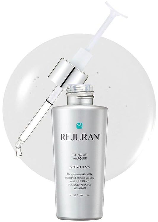 REJURAN® Turnover Ampoule, c-PDRN® (Larger Size) – Original Salmon DNA PDRN Face Serum for Firming, Hydrating, Radiant Glass Skin with Visible Anti-Aging Results. Korean Skin Care (1.69 fl oz)
