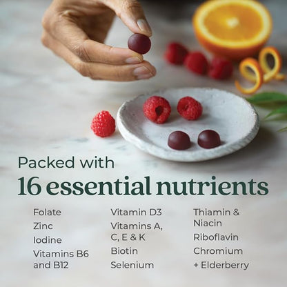 New Chapter Women’s 50+ Multivitamin Gummies – 66% Less Sugar, Women’s Healthy Aging Gummy Vitamins with Vitamin C, B Vitamins & Zinc, Non-GMO, Gluten Free, Berry Citrus Flavored, 90 ct