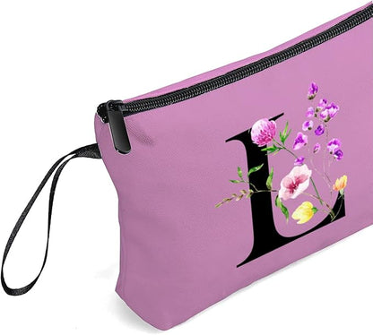 SEAMOON Birthday Friendship Bridesmaid Team Gifts for Employees Women Mom Aunt Daughter Teenage Girl Personalized Make up Cosmetic Bag Travel with Mirror Mothers Day Christmas Graduation L