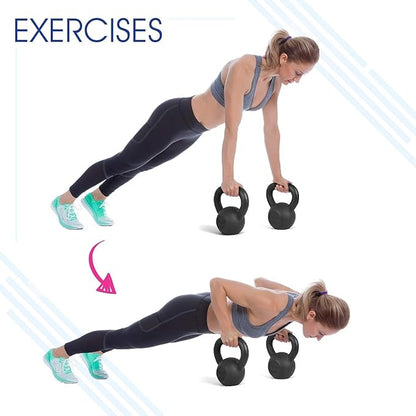 Yes4All Kettlebell Adjustable/Cast Iron/Protective Base Solid Smooth