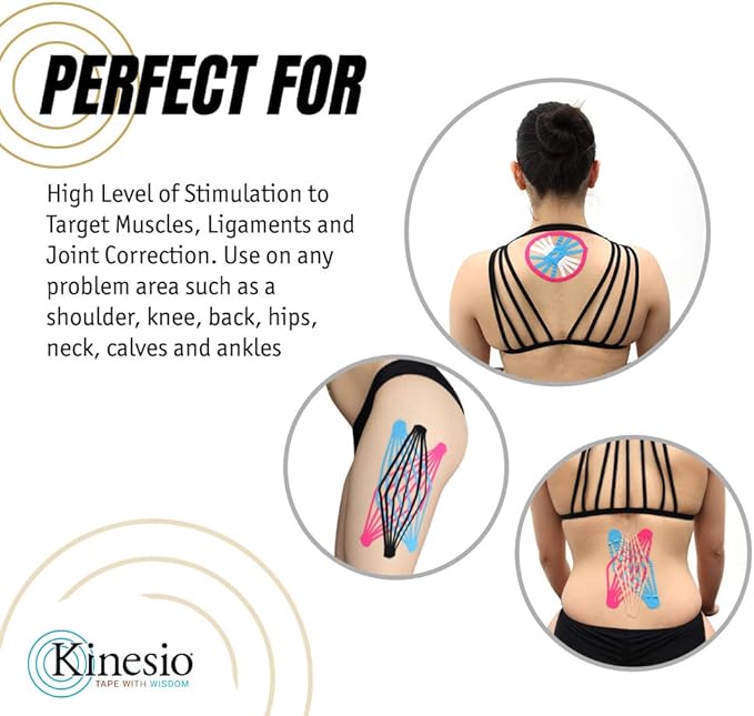 Kinesio Taping - Elastic Therapeutic Athletic Tape Tex Gold FP - Bulk Roll - Black – 2 in. x 103 ft