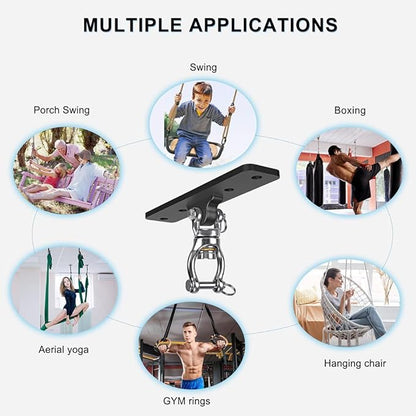Kipika Heavy Bag Hanger - Heavy Duty Punching Bag Mount Steel Hanger Bracket, Ceiling Wall Mount Wood Beam Hook Holder for Boxing, Kickboxing, and Home Gym Fitness Equipment