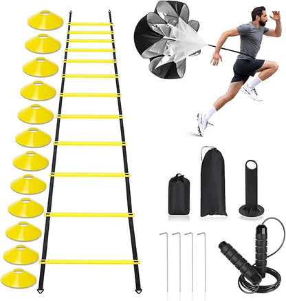 Agility Ladder,Speed Training Equipment Set,20ft Rungs Speed Ladder,Soccer