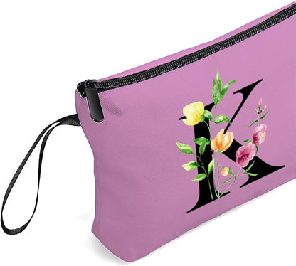 SEAMOON Birthday Thank You Appreciation Monogrammed Gifts for Mom Aunt Teacher Sister Friend Coworkers Bride Bridesmaid Makeup Cosmetic Bag with Mirror Mothers Day Christmas Graduation K