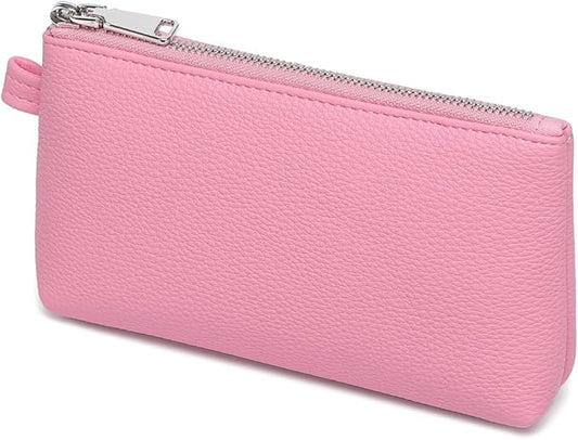 PU Leather Makeup Simple and Convenient Handbag Small Exquisite Storage Bag (Pu/Azalea Pink)