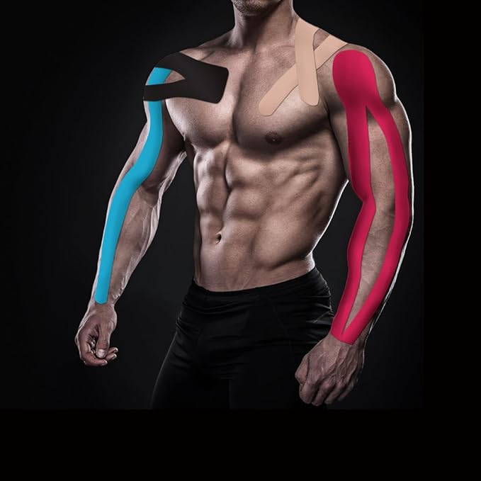 Kinesiology Tape Pro 1/2/5 Rolls, 2 Inch High Elasticity Sports Tape Therapeutic Pain Relief–Physio Tape for Muscle Recovery & Joint Support, Waterproof & Hypoallergenic & Breathable–Camo