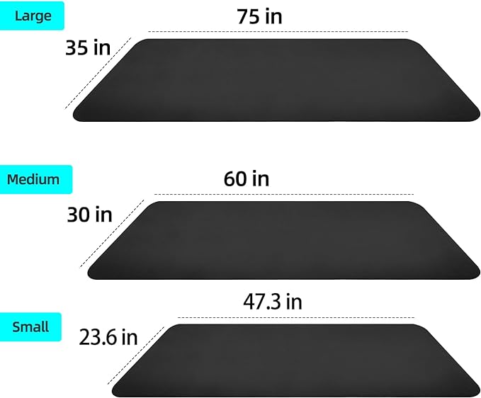 Exercise Equipment Mat - Treadmill Mat 75" X 32")