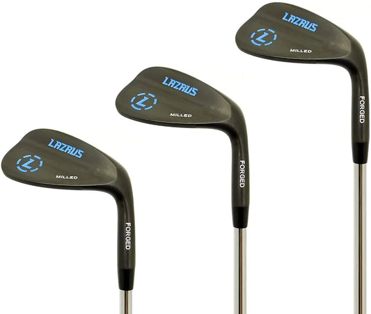LAZRUS Premium Forged Golf Wedge Set for Men - 52, 56, 60 Degree Wedges + Milled Face for More Spin - Great Golf Gift