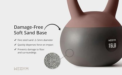 Soft Kettlebells with Cushioned Impact-Resistant Base and Anti-Slip