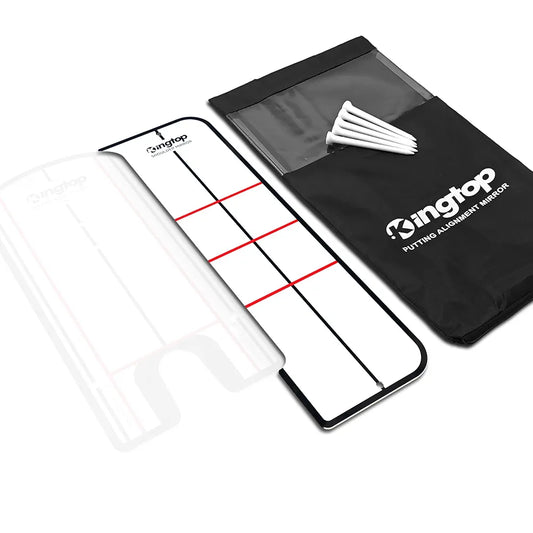 KINGTOP Golf Putting Mirror - Alignment Putting Training Aids for Consistency & Accuracy - Ideal for Indoor | Outdoor Practice, with Carry Bag and Golf Tees