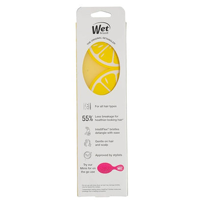 Wet Brush Original Detangler, Lemon (Tutti Fruitti), Ultra-Soft IntelliFlex Bristles Glide Through Tangles, Detangling Hair Brush, All Hair Types (Wet & Dry), Women & Men, Limited Edition