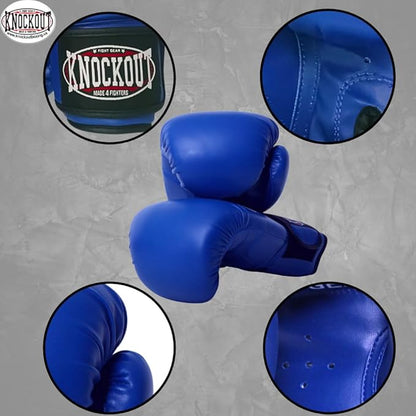 Knockout Gel Boxing Gloves for Men Women - Pro Training Sparring, Maya Hide Leather Muay Thai MMA Kickboxing, Adults-Kids Heavy Bag Workout Gloves for Boxing -Ultra-Wide Wrist Support 10 oz - 16 oz