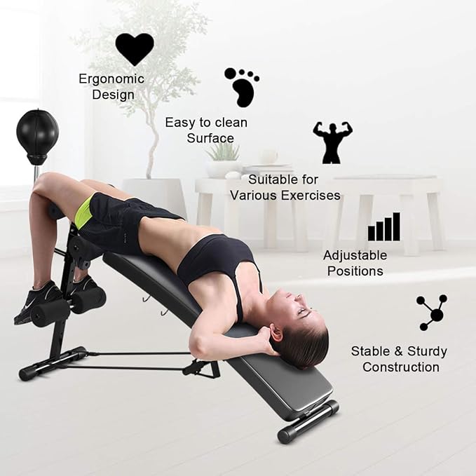 Sit up Bench- SPORFIT Adjustable Decline Bench