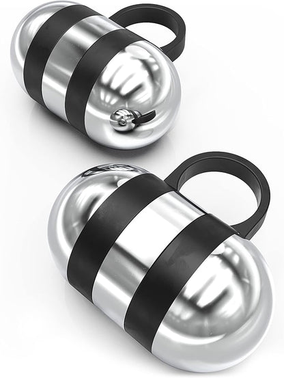 Synergee Cardio Hand Weights. Steel Hand Weights Dumbbell Set with Anti-Slip Silicone Finger Loop for Workout, Fitness, Training for Men and Women. Sold in Pairs. Available in 1lb, 1.5lb and 2lb Sets