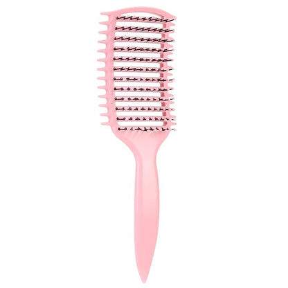 Curl Defining Brush, Vented Curly Hair Brush for Effortlessly Detangling Shaping and Defining Women's Men's Curls on All Wet or Dry Hair Types, Reduces Frizz (Pink)