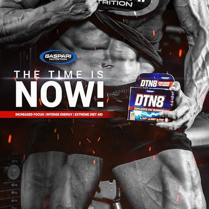 Gaspari Nutrition DTN8: Explosive Fat Burner, Natural Energy and Mental Focus, Adrenal and Stress Support (60 Capsules)