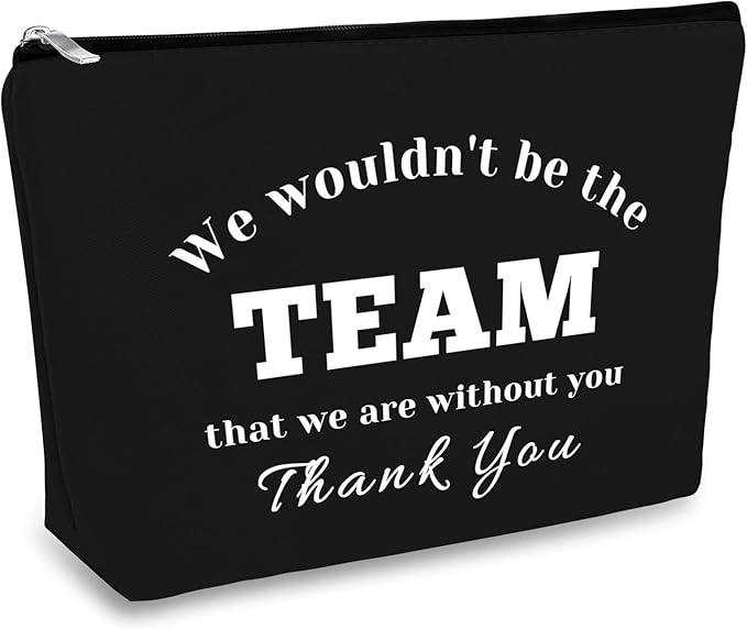 Team Leader Coach Thank You Makeup Bag for Women Boss Appreciation Cosmetic Bag Colleague Coworker Leaving Basketball Soccer Coach Employee Birthday Thanksgiving Gift