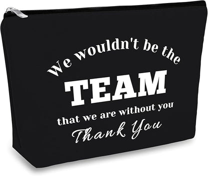 Team Leader Coach Thank You Makeup Bag for Women Boss Appreciation Cosmetic Bag Colleague Coworker Leaving Basketball Soccer Coach Employee Birthday Thanksgiving Gift