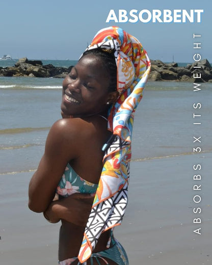 ECCOSOPHY Microfiber Beach Towel - Sand Free Towels 71x35 in