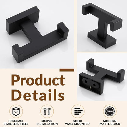 APLusee Double Robe Towel Hook