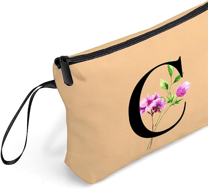 SEAMOON Birthday Thank You Appreciation Monogrammed Gifts for Mom Aunt Teacher Sister Friend Coworkers Bride Bridesmaid Makeup Cosmetic Bag with Mirror Mothers Day Christmas Graduation C