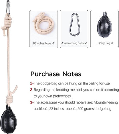 INNOLIFE Boxing Slip Bag, Dodge Hide Speed Ball for Reflex Training, Kickboxing, MMA Pendulum Training