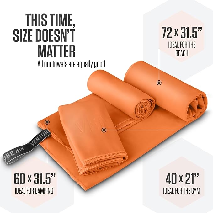 VENTURE 4TH Quick Dry Towel. Microfiber Travel Towel
