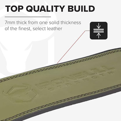 7mm Leather Weight Lifting Belt (IPF 4" to 2â€ Tapered