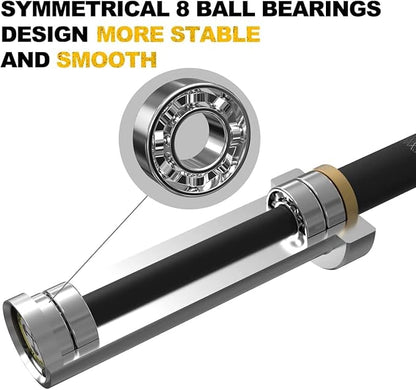 POWER GUIDANCE Chrome Olympic Barbell Bar 2 Inch 4ft/5ft/6ft