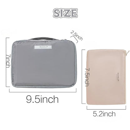 Travel Makeup Bag Cosmetic Bag Makeup Bag Toiletry bag for women and men (Grey)