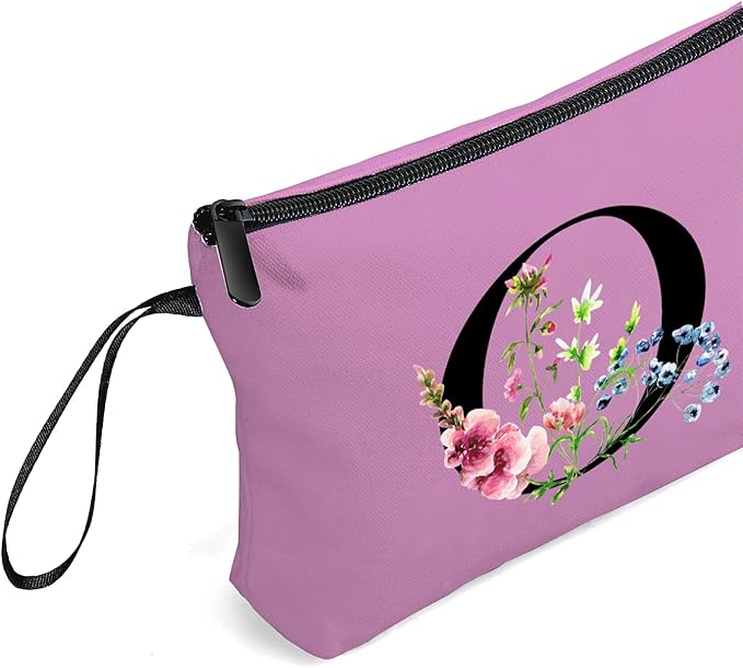 SEAMOON Happy Birthday Friendship Bridesmaid Team Gifts for Employees Women Mom Girl Daughter Teenage Personalized Make up Cosmetic Bag Travel with Mirror Mothers Day Christmas Graduation O