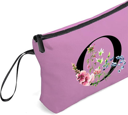 SEAMOON Happy Birthday Friendship Bridesmaid Team Gifts for Employees Women Mom Girl Daughter Teenage Personalized Make up Cosmetic Bag Travel with Mirror Mothers Day Christmas Graduation O