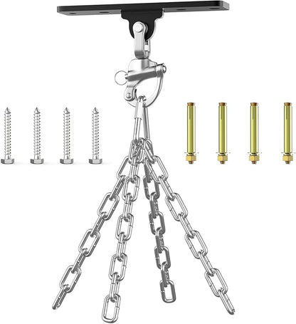 Eapele Punching Bag Hanger, Heavy Bag Ceiling Mount Holder for Hanging, 360° Swivel Boxing Bag Hanger for MMA Training, Muay Thai Bags, Heavy Duty Hook for Aerial Yoga, Porch Swings, Hammock Chairs