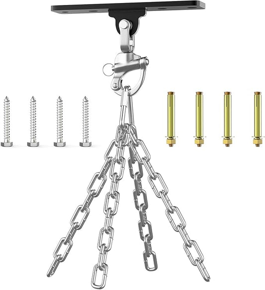 Eapele Punching Bag Hanger, Heavy Bag Ceiling Mount Holder for Hanging, 360° Swivel Boxing Bag Hanger for MMA Training, Muay Thai Bags, Heavy Duty Hook for Aerial Yoga, Porch Swings, Hammock Chairs