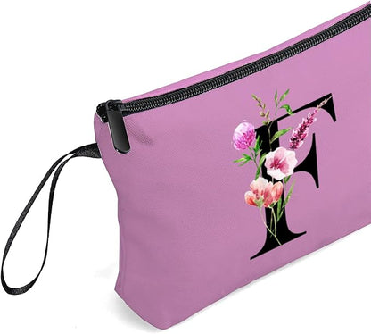 SEAMOON Birthday Thank You Appreciation Monogrammed Gifts for Mom Aunt Teacher Sister Friend Coworkers Bride Bridesmaid Makeup Cosmetic Bag with Mirror Mothers Day Christmas Graduation F