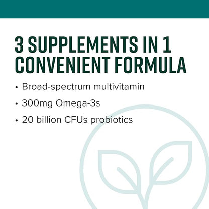 Vibrant Health, Trilogy, Probiotic Multivitamin with an Essential Blend of Omega-3, Vitamin A, B12, C, D3, E, Selenium, Magnesium & Zinc, 30 Servings