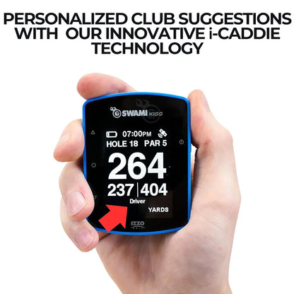 Swami KISS 2.0 Handheld Golf GPS Ragnefinder with Integrated Magnets - Blue